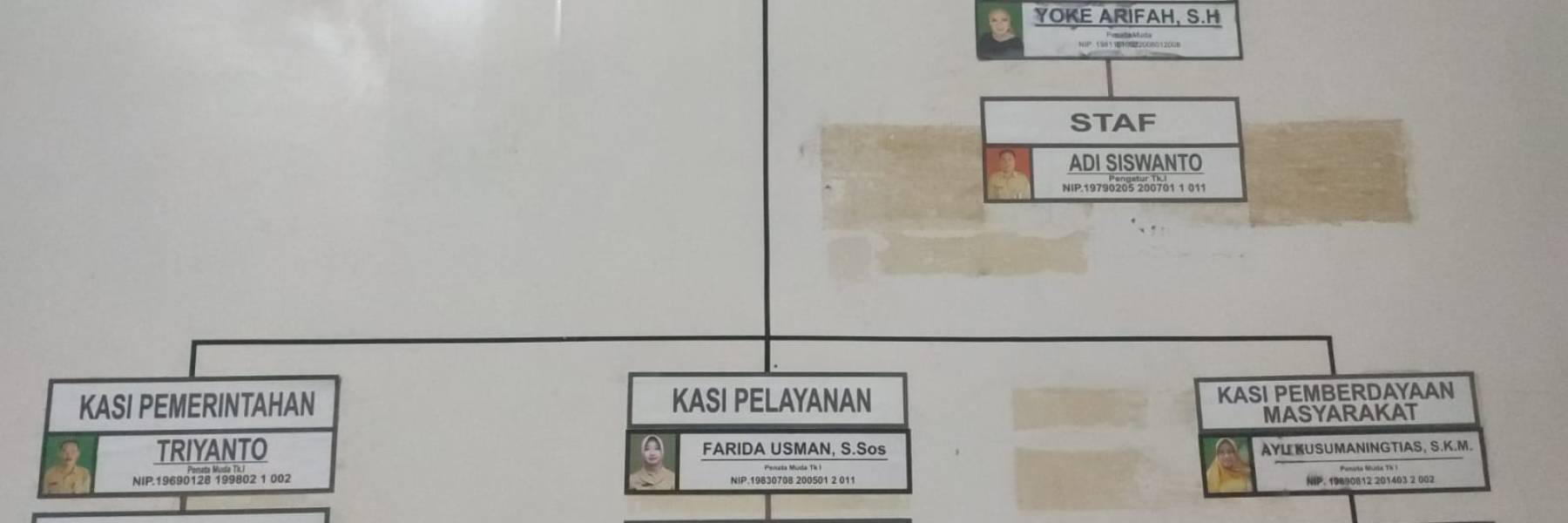 Stuktur Organisasi Kelurahan Sukabumi